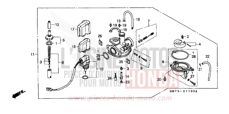 VERGASER von CB1300 Super Bold'or ABS FATHOM BLUE GRAY (NH318) von 1998